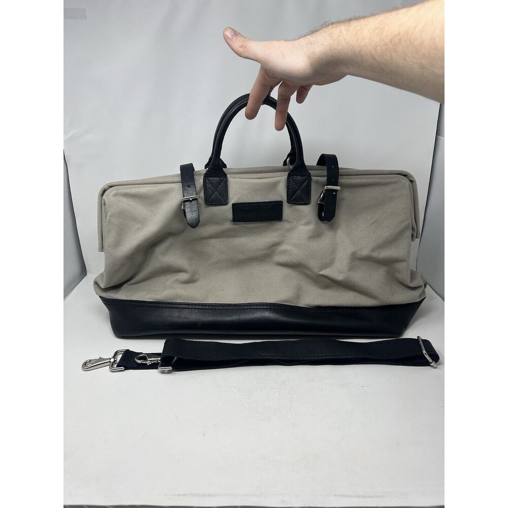 Schoolhouse Electric Tradesman Bag Weekender gray Canvas &‎ Leather USA Made
